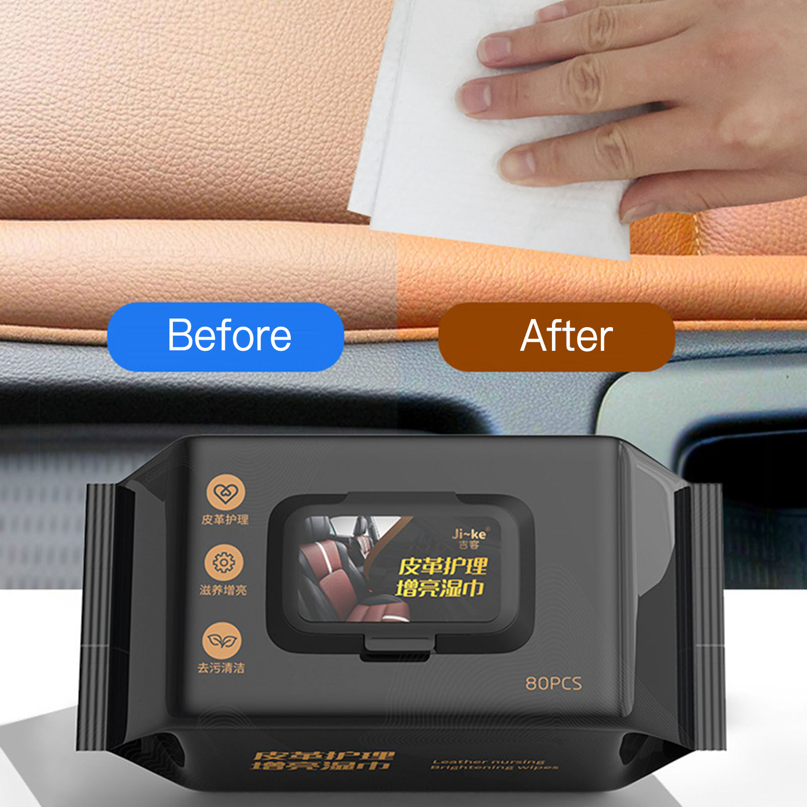 80pcs/bag Car Interior Cleanin - Leather Cleaner Interior recension och pris